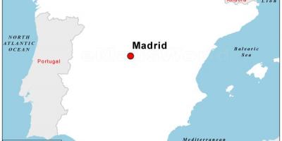 Kart over hovedstaden i Spania