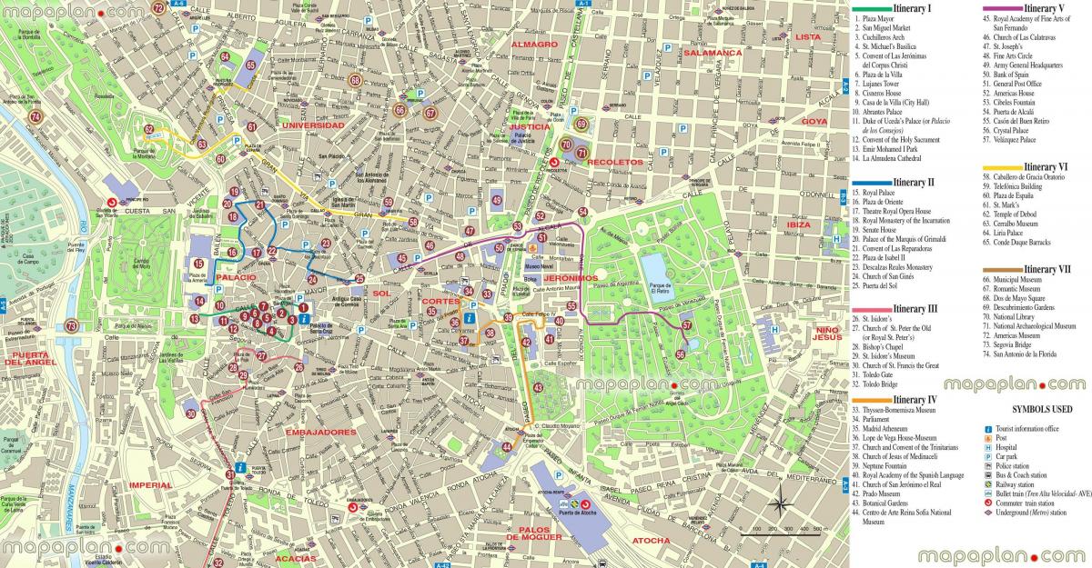 kart av Madrid kart offline