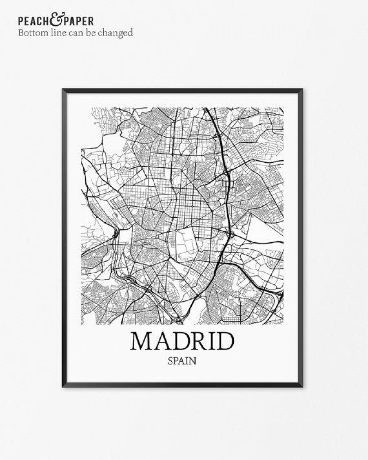 kart av Madrid kart plakaten
