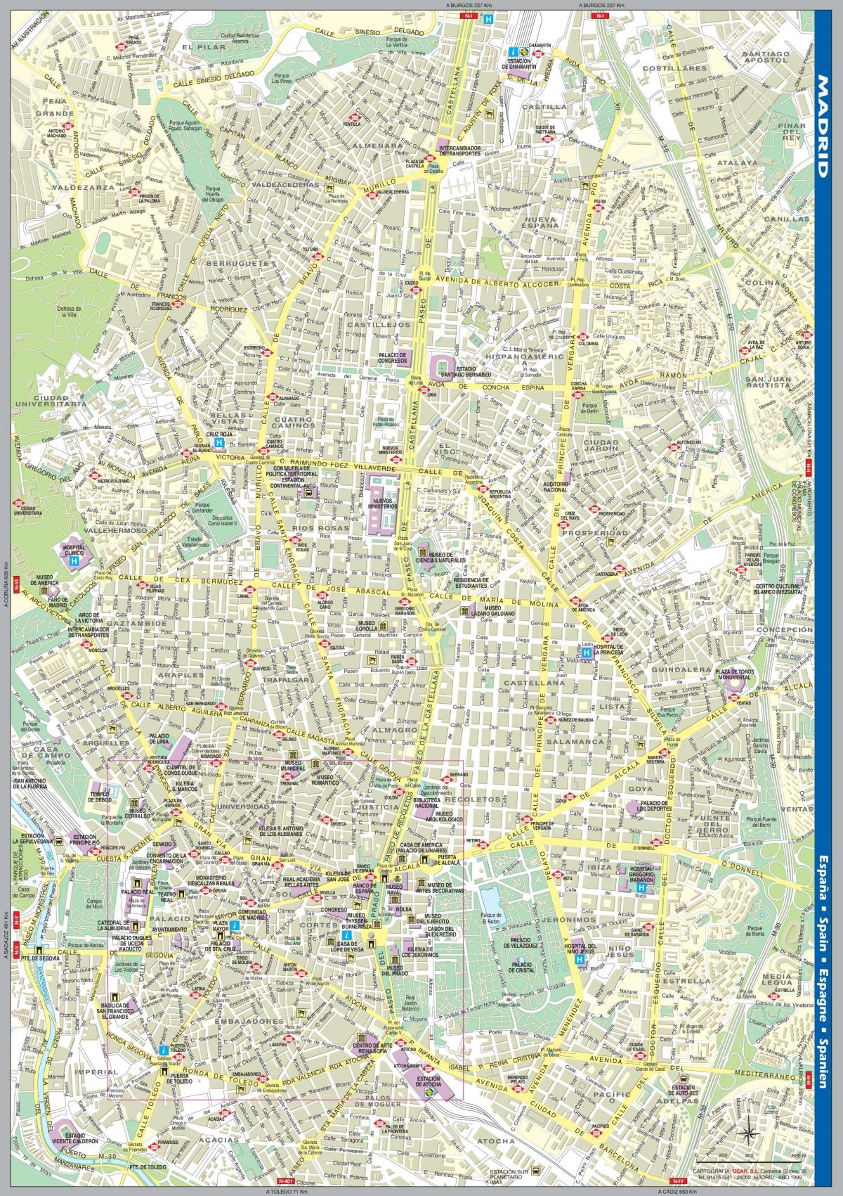 street kart over Madrid sentrum