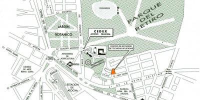 Kart atocha-stasjonen i Madrid
