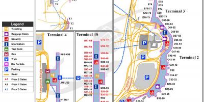 Kart over Madrid, Spania airport