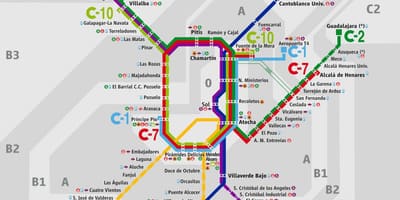 Kart av Madrid atocha jernbanestasjon