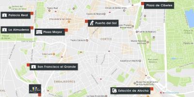 Kart av Madrid atocha