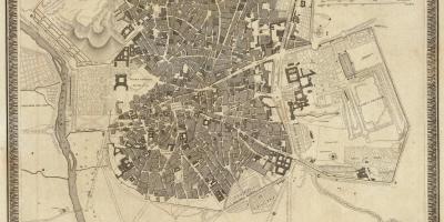 Kart av Madrid gamlebyen