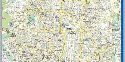 Street kart over Madrid sentrum