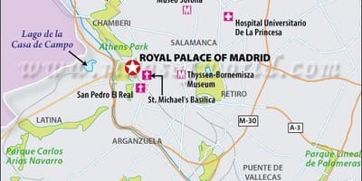 Kart over real Madrid beliggenhet